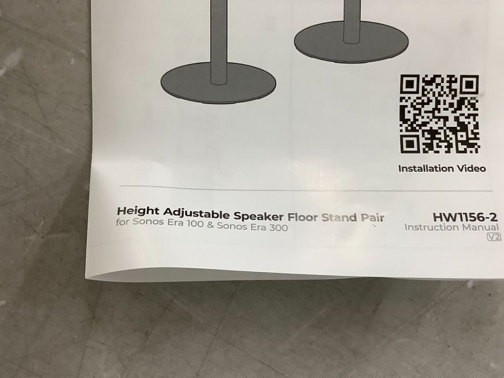 Pegzone Height Adjustable Speaker Floor Stand for Sonos Era 100 & Era 300 - Image 5 - Lot 269