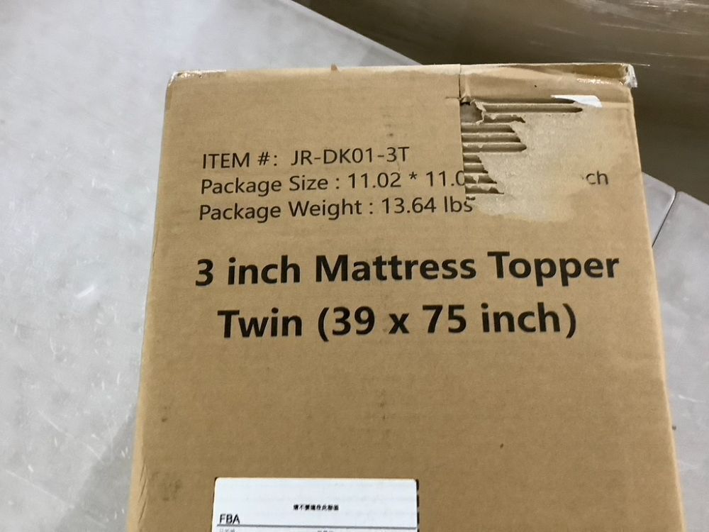 3" Twin Mattress Topper - Image 3 - Lot 273
