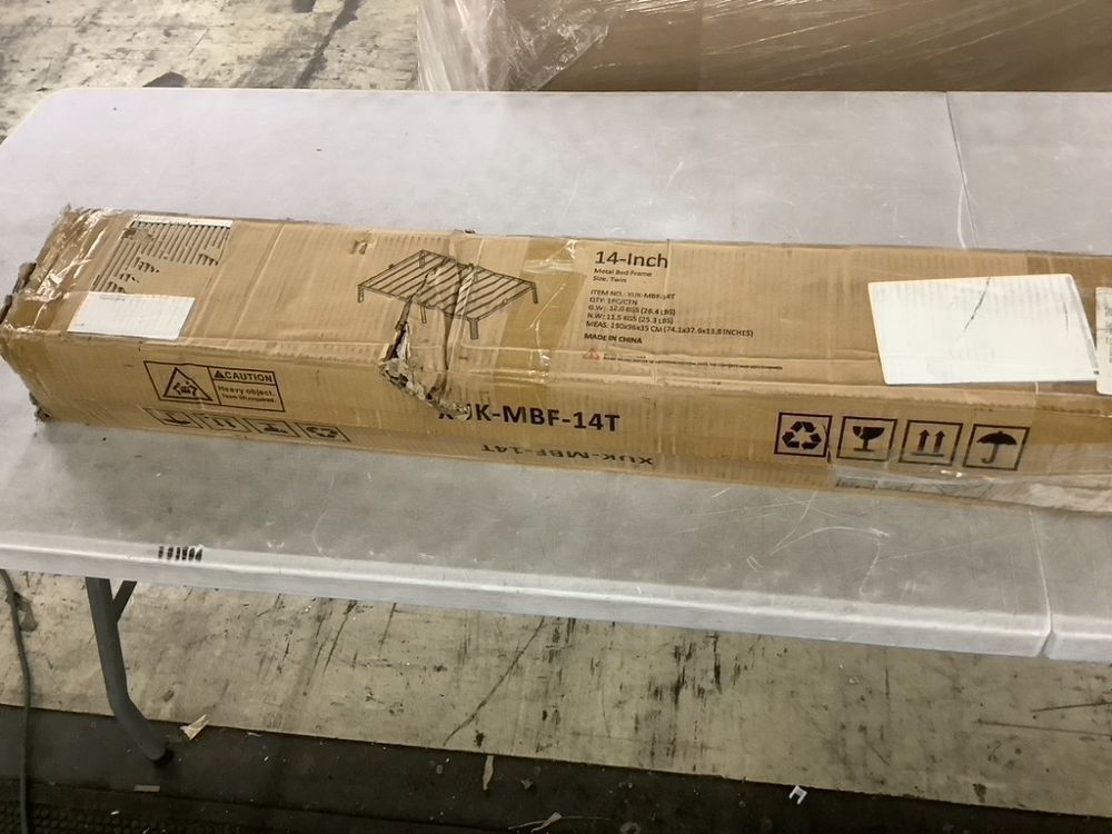 14 Inch Metal Bed Frame, Twin - Image 2 - Lot 275