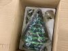 Pre-Lit Ceramic Tabletop Christmas Tree with Lights- 15in - Thumbnail 4