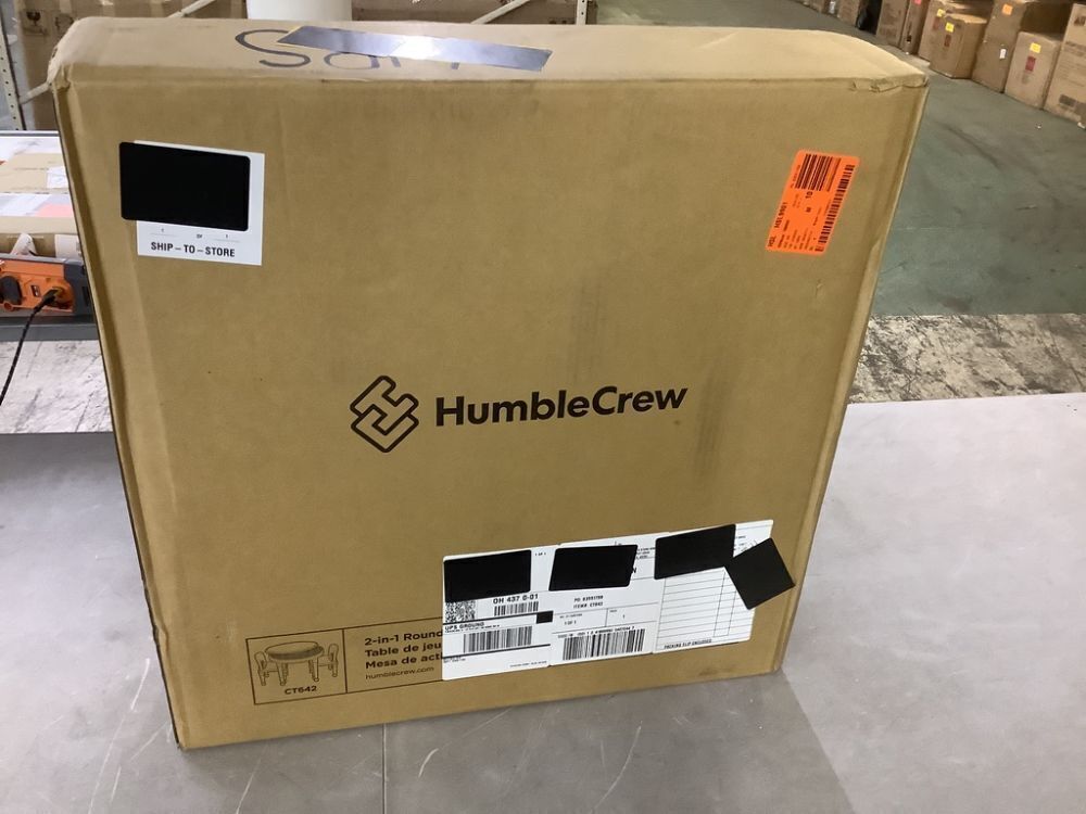 Humble Crew Bright Colors 2-in-1 Plastic Building Block-Compatible Kids Activity Table and 2 Chairs Set - Image 2 - Lot 328JF