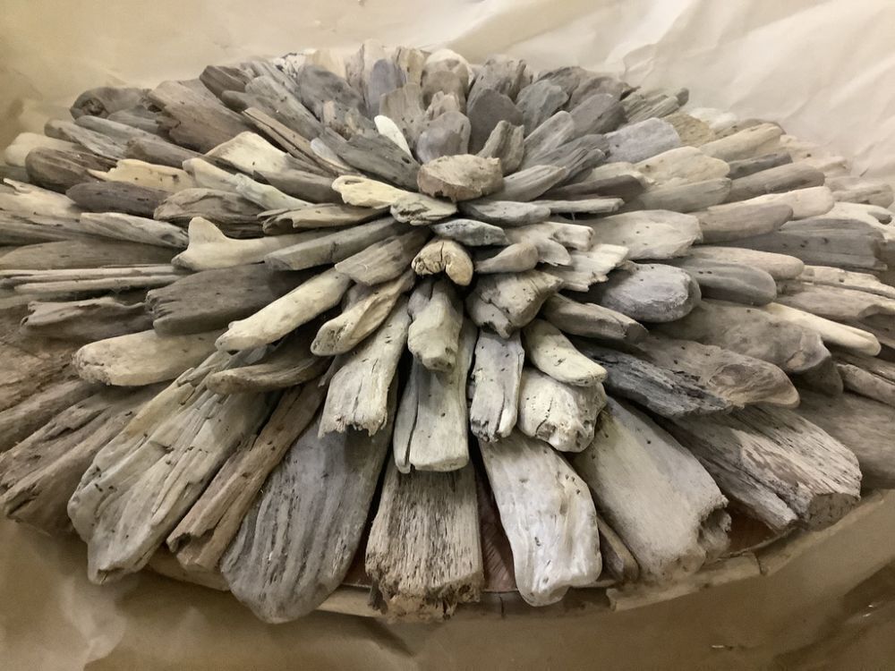 Storied Home Round Driftwood Wood Wall Art Decor - Image 2 - Lot 329JF