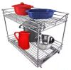 LYNK PROFESSIONAL Pull Out Two Tier Sliding Under Cabinet Organizer, 14 in. Wide x 18 in. Deep - Thumbnail 1