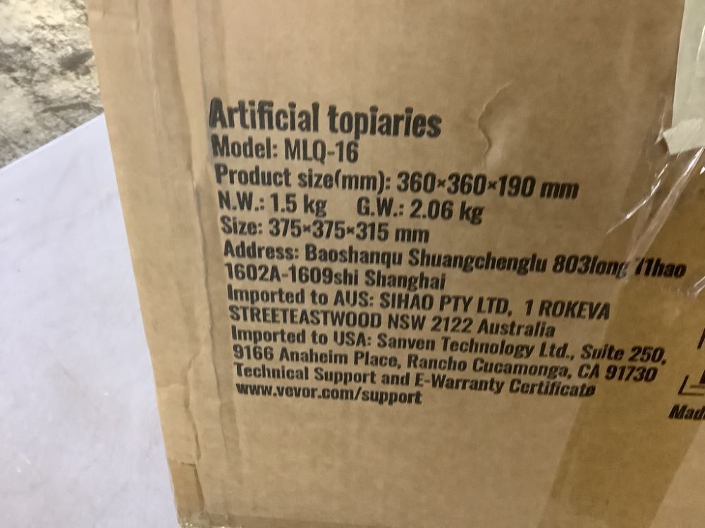 Artificial Topiaries Boxwood Trees 16 in. Tall - Image 5 - Lot 333JF