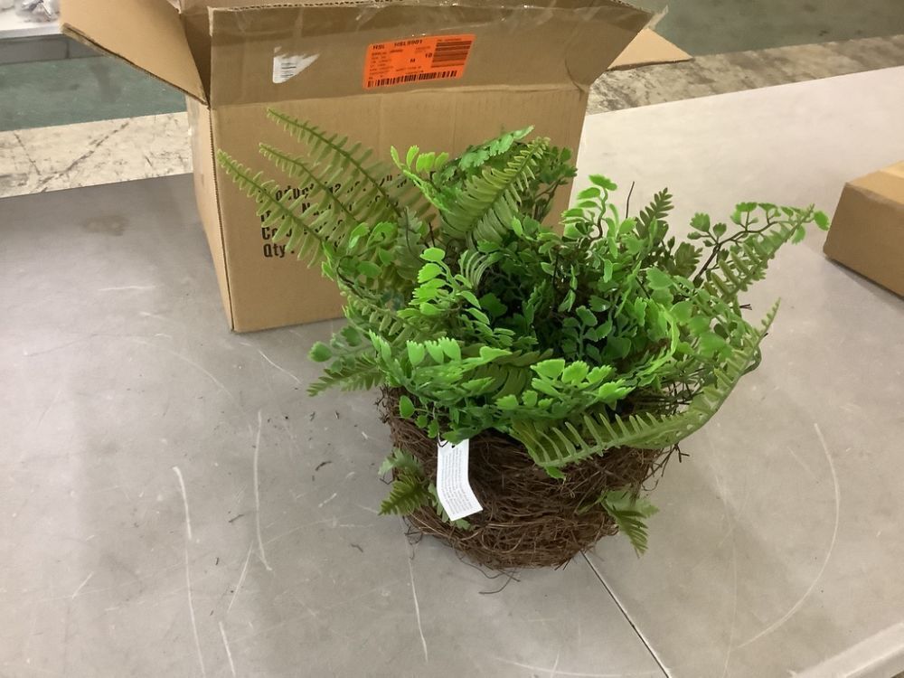 Nearly Natural Artificial Mixed Fern with Twig and Moss Basket - Image 2 - Lot 334JF