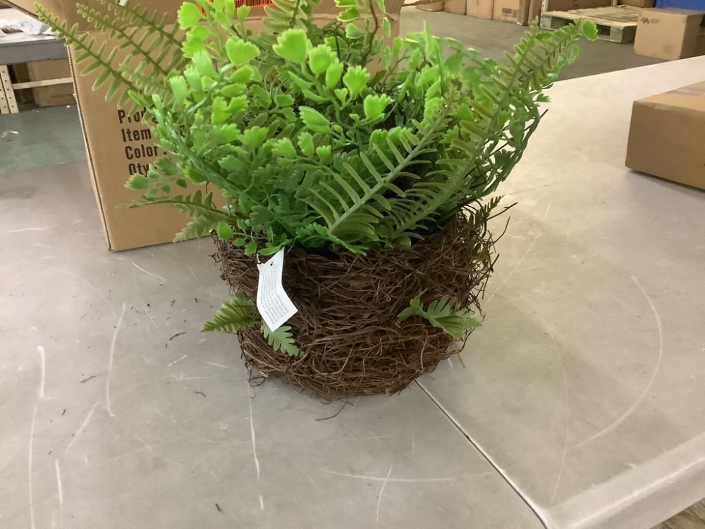 Nearly Natural Artificial Mixed Fern with Twig and Moss Basket - Image 3 - Lot 334JF
