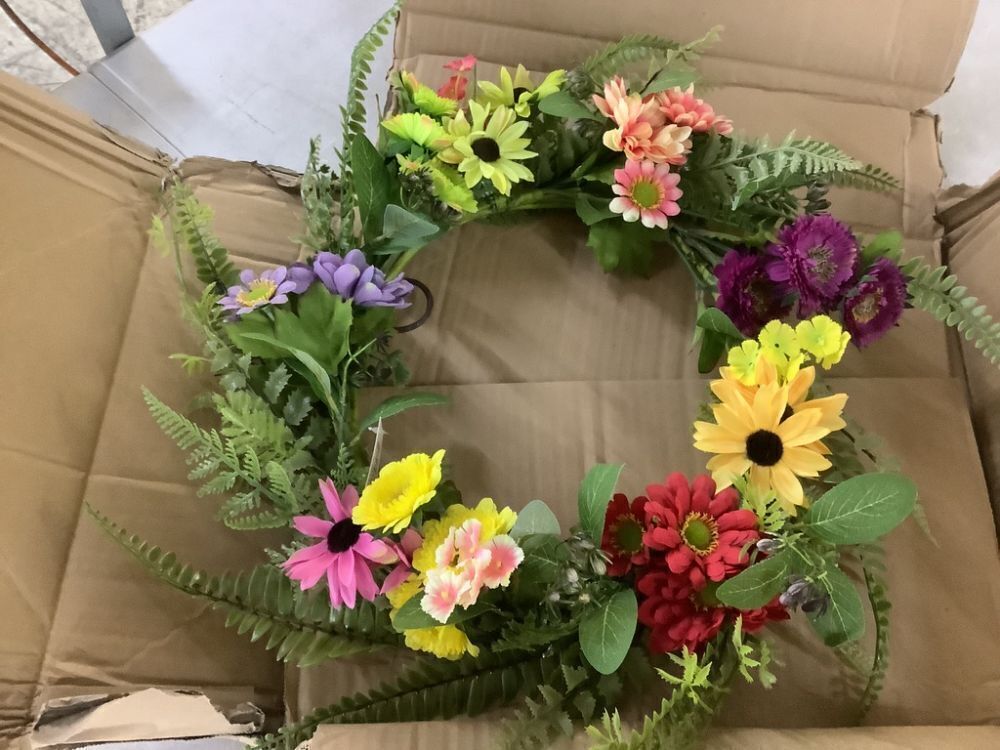 22" Mixed Floral Wreath - Image 2 - Lot 337JF