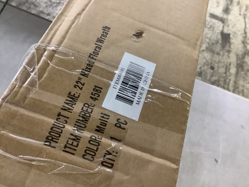 22" Mixed Floral Wreath - Image 4 - Lot 337JF