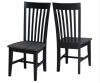 International Concepts Black/Coal Tall Mission Chair, Set of 2 - 1 Has Broken Seat - Thumbnail 1