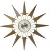 Infinity Instruments Nova Starburst Wall Clock - Wooden Rays, Gold Metal - Thumbnail 1
