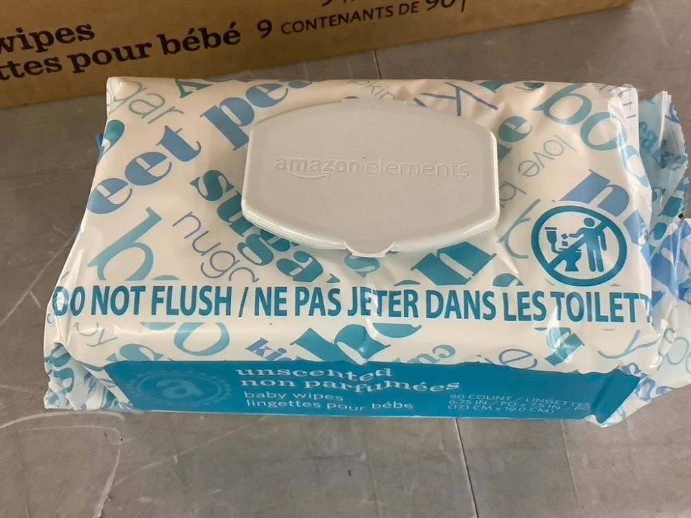 Amazon Elements Baby Wipes, 9 Packs - Image 3 - Lot 365