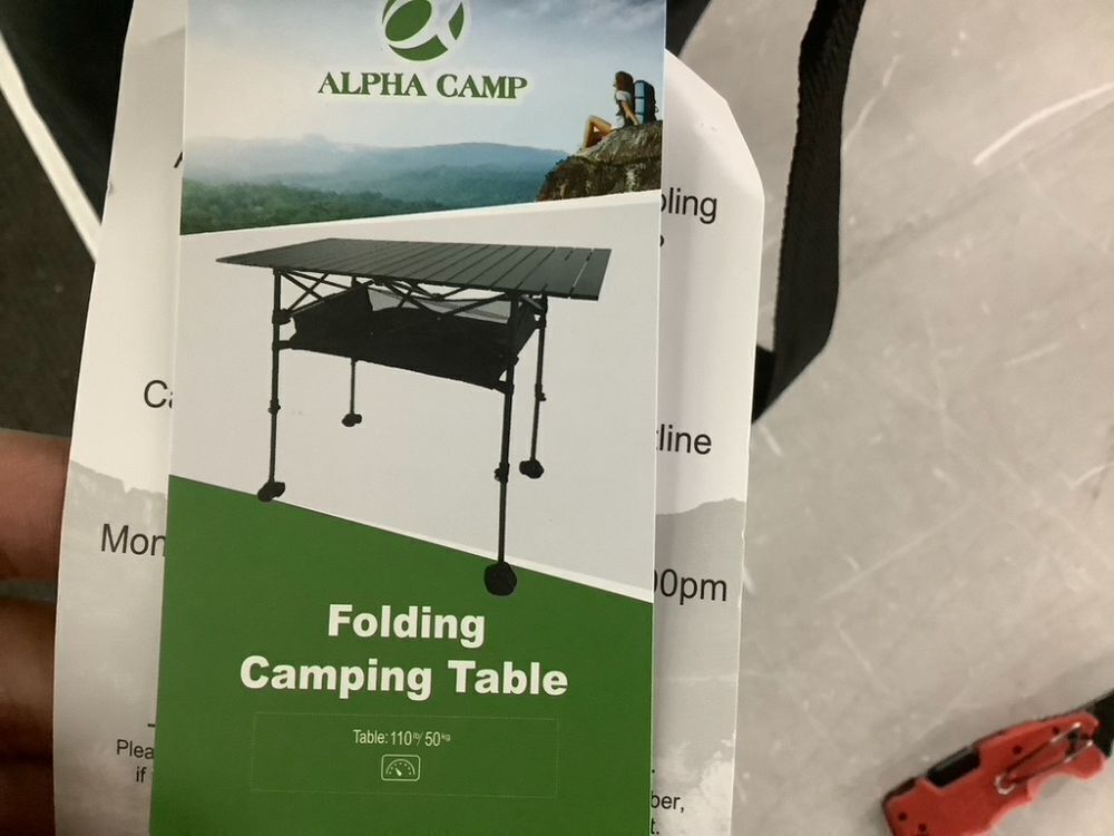 ALPHA CAMP Aluminum Folding Camp Table - Image 1 - Lot 371
