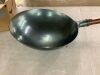 Traditional Hand Hammered Carbon Steel Wok,14 Inch, Round Bottom, Roasted Blue - Thumbnail 3