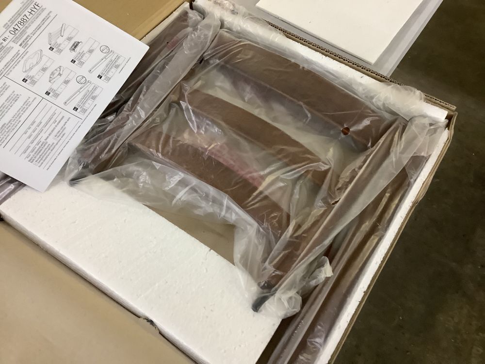 WINSOME WOOD Scalera Ladder-Back Swivel Seat 24 in. H Counter Stool, Walnut - Image 3 - Lot 423JF