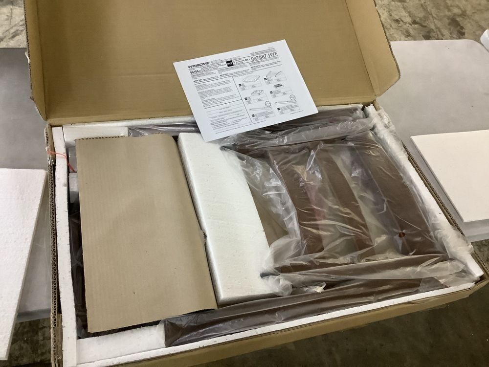 WINSOME WOOD Scalera Ladder-Back Swivel Seat 24 in. H Counter Stool, Walnut - Image 2 - Lot 424JF