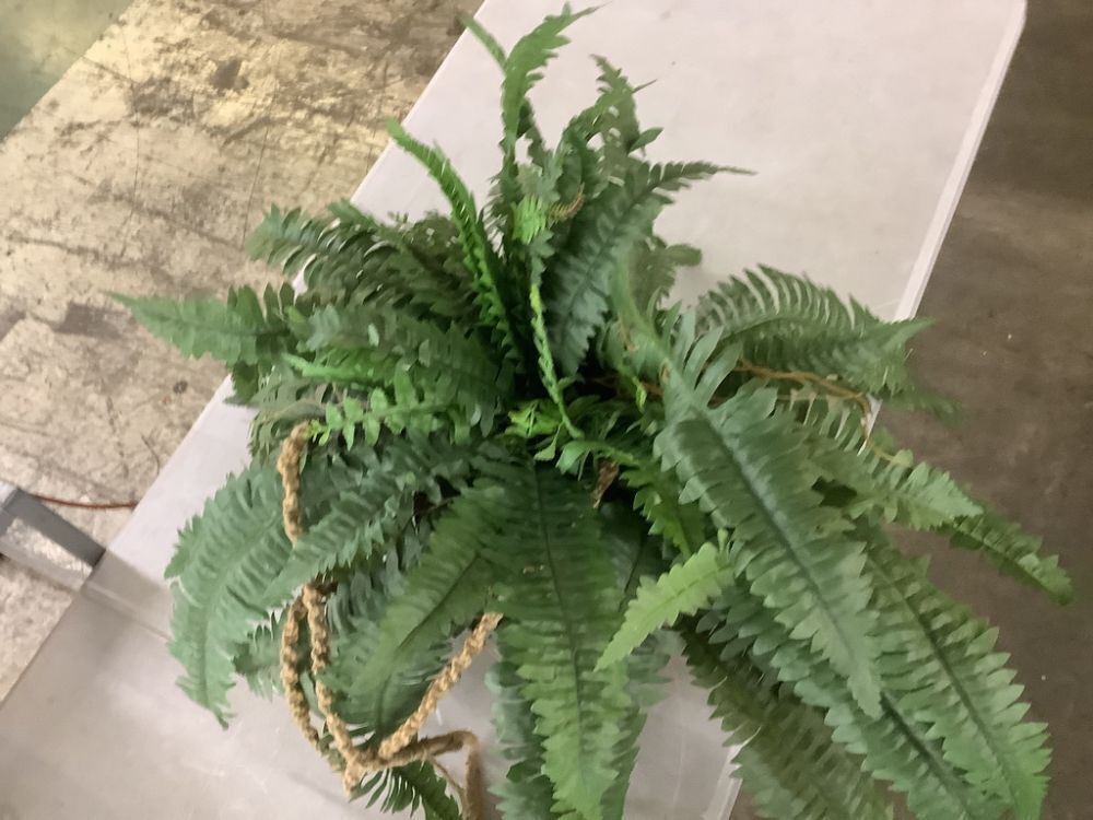 Nearly Natural Large Artificial Boston Fern Hanging Basket - Image 2 - Lot 436JF