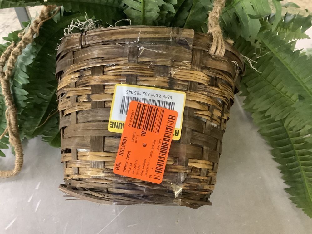 Nearly Natural Large Artificial Boston Fern Hanging Basket - Image 4 - Lot 436JF