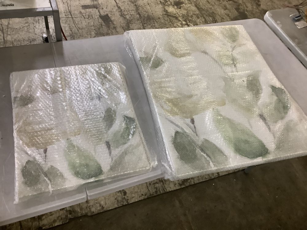 Lot of (2) Stupell Industries Charming Abstract Florals by Lanie Loreth Canvas - (1) 30 in. x 24 in. & (1) 20in. x 16in. - Image 2 - Lot 439JF