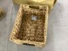 Set of 4 Water Hyacinth Pantry Baskets w/ Chalkboard, Marker - 12in - Thumbnail 4