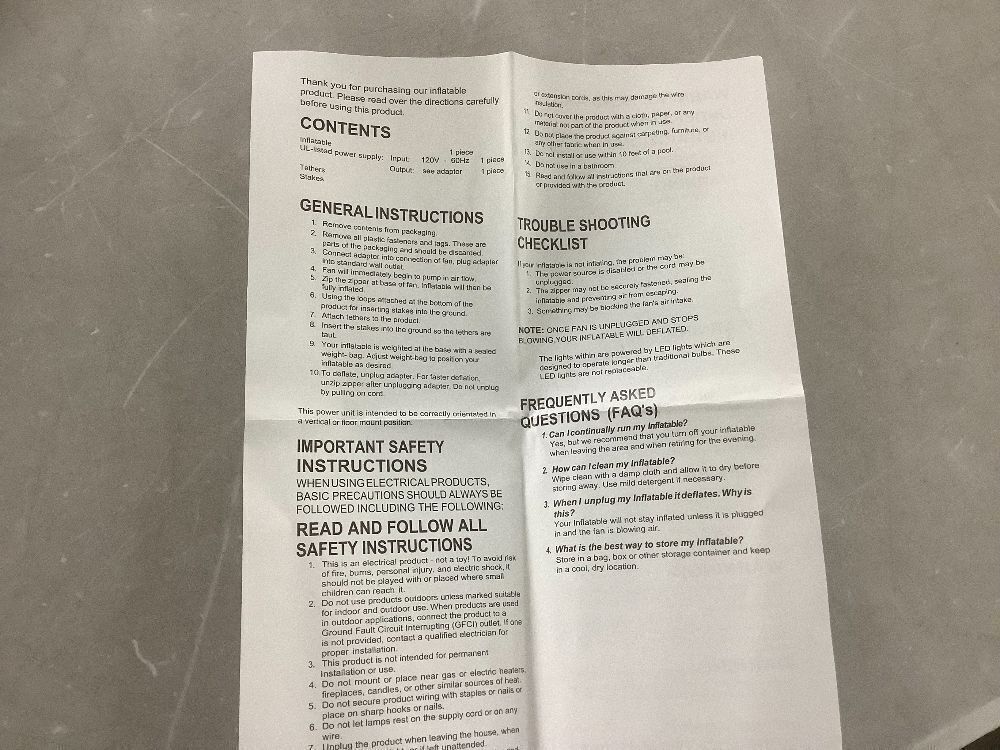 7' Christmas Inflatable - Image 5 - Lot 523