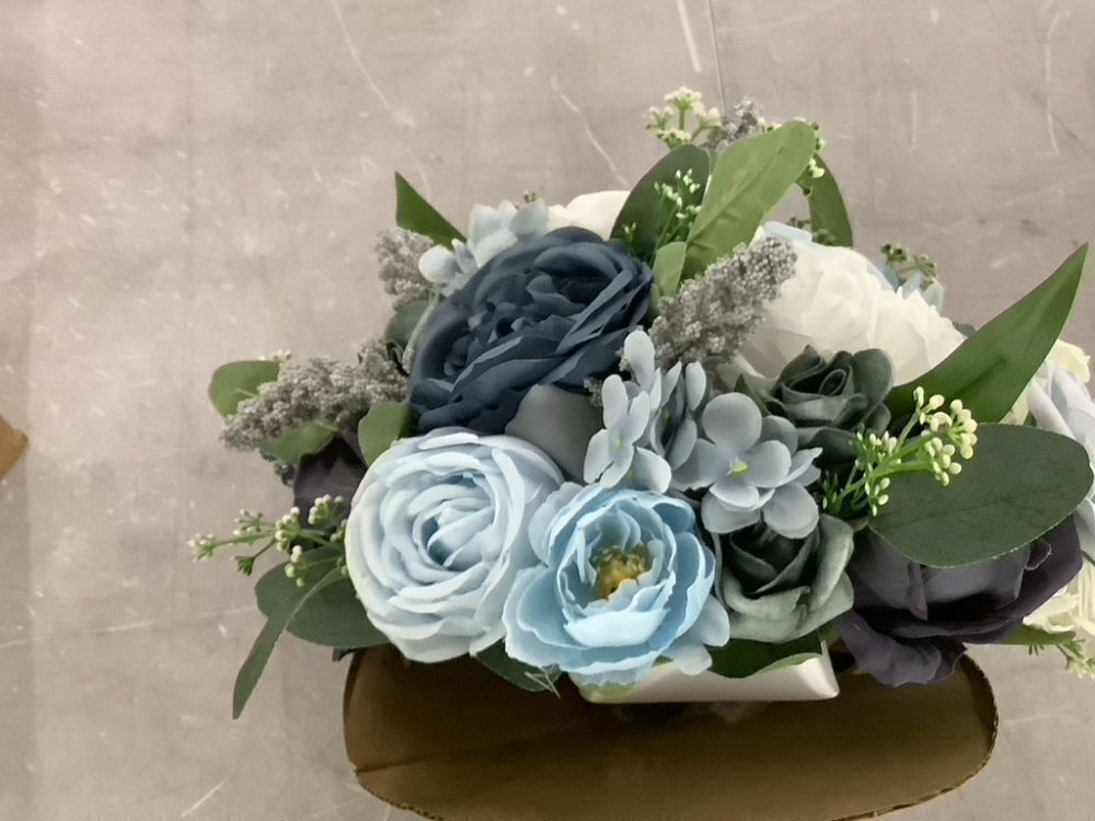 10 Inch Dusty Blue Wedding Bouquet - Image 3 - Lot 564