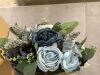 10 Inch Dusty Blue Wedding Bouquet - Thumbnail 4