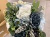 10 Inch Dusty Blue Wedding Bouquet - Thumbnail 6