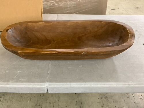 Rustic Wooden Decorative Bowl 16" - Lot 566