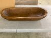 Rustic Wooden Decorative Bowl 16" - Thumbnail 1