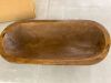Rustic Wooden Decorative Bowl 16" - Thumbnail 3