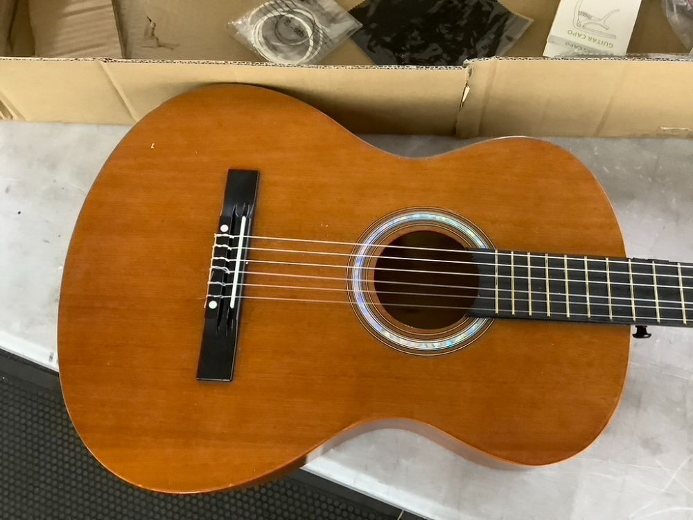 Beginner Acoustic Guitar Set w/ Case, Strap, Extra Strings - 38in - Image 2 - Lot 567
