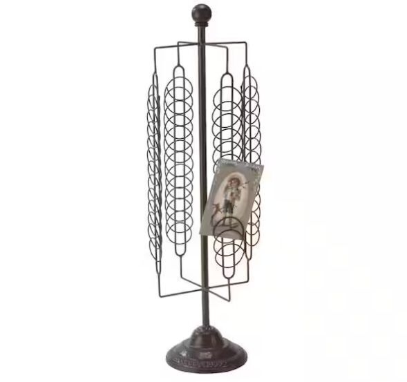 Brown Metal Spinning Photo and Card Holder Stand 25" Tall - Image 1 - Lot 636JF