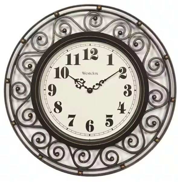 Westclox 12 in. Wrought Iron Design Wall Clock - Image 1 - Lot 731JF