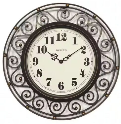 Westclox 12 in. Wrought Iron Design Wall Clock - Lot 731JF