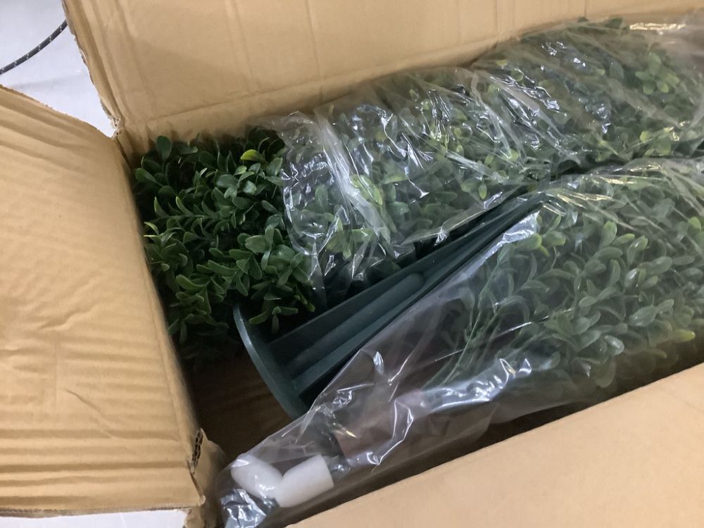Nearly Natural 2.5 ft. UV Resistant Artificial Boxwood Tree Plant with Integrated Ground Stake, Set of 2 - Image 3 - Lot 740JF