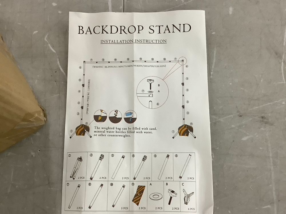 10x7.5ft Adjustable Background Stand - Image 5 - Lot 767