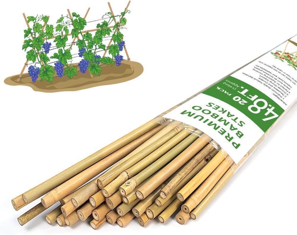 4.8' Bamboo Garden Stakes, 20pc - Image 1 - Lot 776