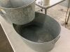 Lot of (3) Towle Living 25 in. Galvanized Hammered Steel Oval Beverage Tub, Gray - Thumbnail 4