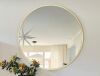 Sxiawe 24 in. W x 24 in. H Medium Round Aluminum Frame Wall Mounted Mirror - Thumbnail 1