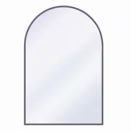 XRAMFY 20 in. W x 30 in. H Arched Black Mirror Aluminum Alloy Frame - Lot 535JF