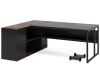Large 71 inch L-Shaped Executive Desk with Shelves & Cabinet - Thumbnail 1