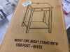 Night Owl 1-Drawer White Nightstand with USB Port - Thumbnail 3