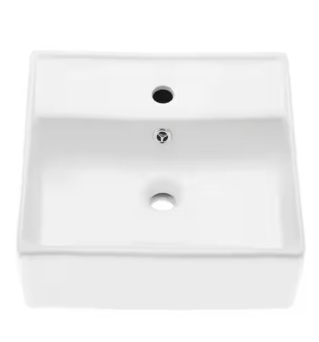 Swiss Madison Claire Compact Ceramic Wall Hung Sink in White - Lot 708JF