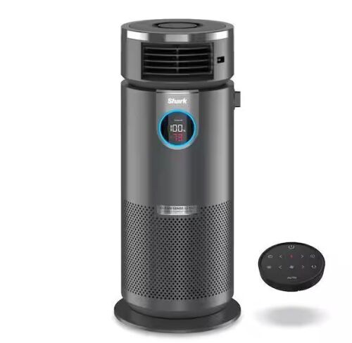 Shark 3-in-1 Tower Air Purifier, Heater and Fan with NanoSeal HEPA, Cleansense IQ, Odor Lock for 500 sq. ft. in Grey - Lot 84JF
