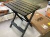 Adams Quik-Fold 20 in. Resin Black Square Patio Side Table - Thumbnail 4