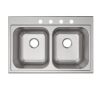 Elkay Parkway 33 in. Drop-in Single Bowl 20-Gauge Stainless Steel Kitchen Sink Only - Thumbnail 1