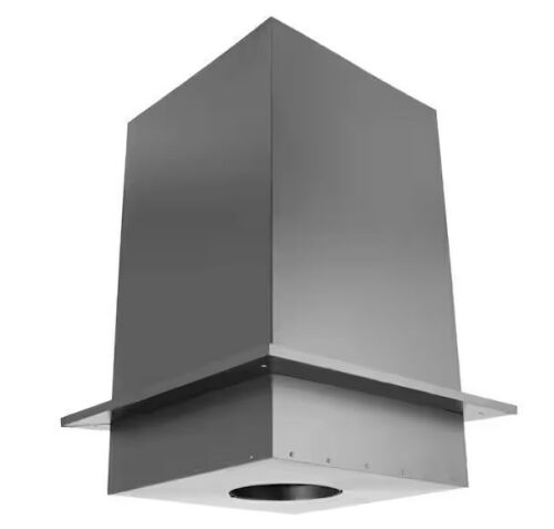 DuraVent DuraPlus All-Fuel Chimney 6in. Diameter Square Ceiling Support Box, 11in. Height - Lot 619JF