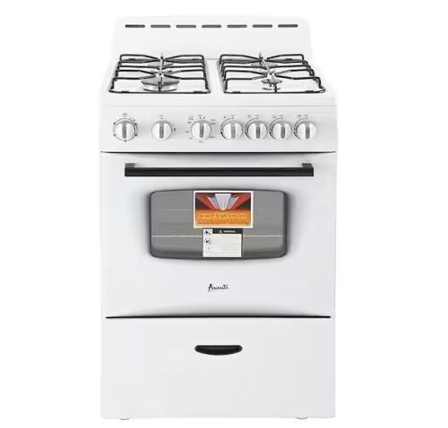 Avanti 24 in. 2.6 cu. ft. Gas Range in White - Lot 8JF