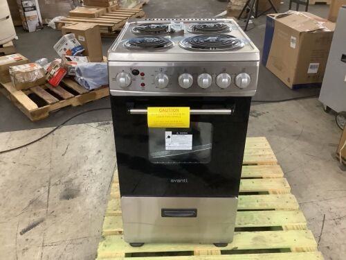Avanti 20 in. 2.1 cu. ft. Single Oven Electric Range in Stainless Steel - Dented - Lot 81JF