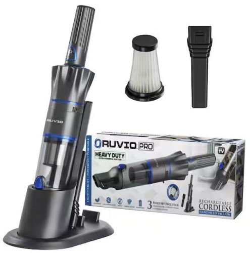 RUVIO Pro 11.1-Volt Bagless Cordless HEPA Filter Multisurface Gray Handheld Vacuum - Lot 305JF